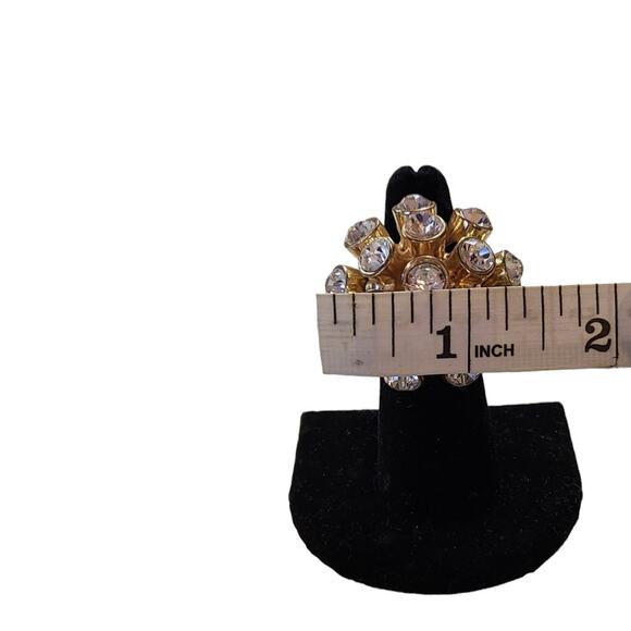 Statement Ring, Adjustable Gold tone - Picture 3 of 6